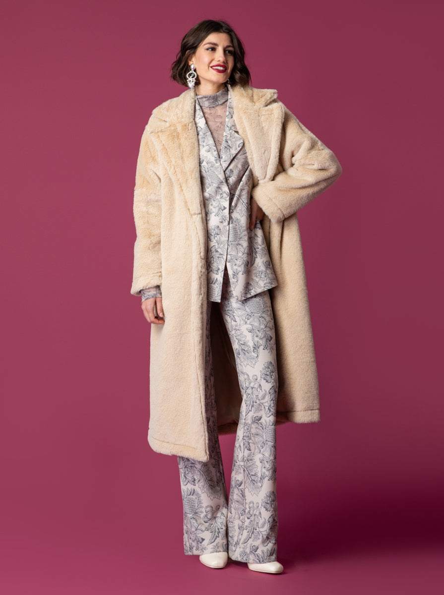 ROXY ECO FUR COAT SAND