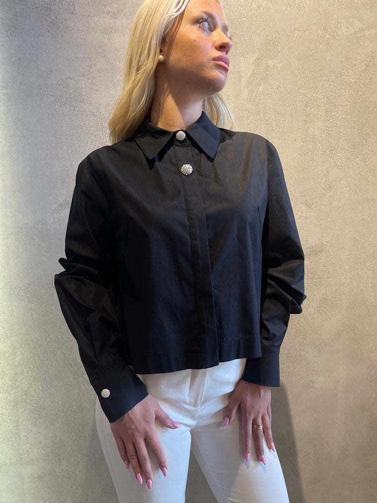 Moutaki ERMINA SHIRT BLACK - Vesta Donna 