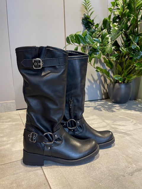 Italians NERO BIKER  BOOTS - Vesta Donna 