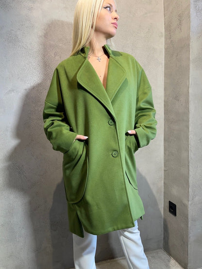  LYDIA COAT OLIVE - Vesta Donna 