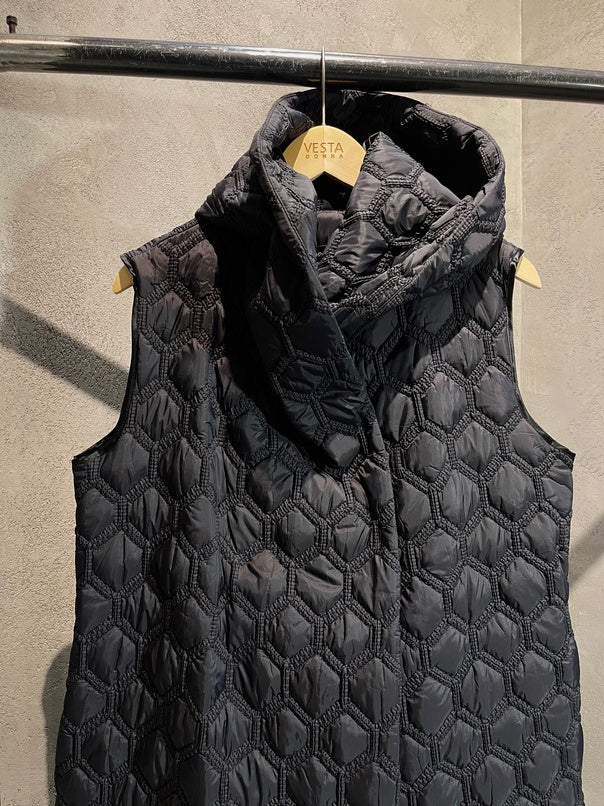 JOXIE QUILTED VEST BLACK