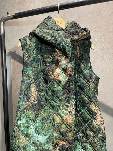 JOXIE QUILTED VEST GREEN