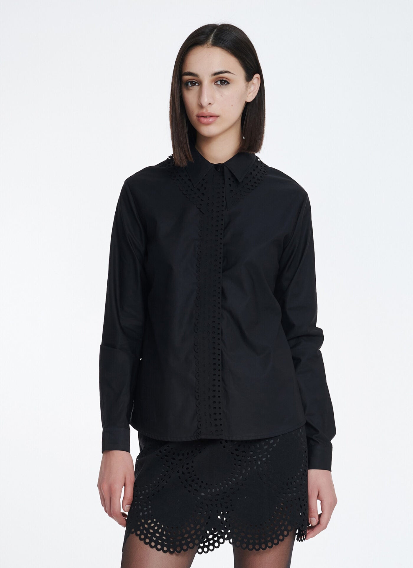 Cutcuutur MELANIA SHIRT BLACK - Vesta Donna 