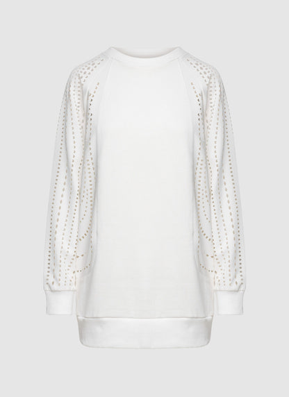 Cutcuutur BRONX WHITE SWEATSHIRT - Vesta Donna 