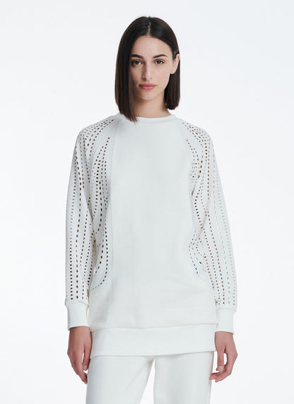 Cutcuutur BRONX WHITE SWEATSHIRT - Vesta Donna 