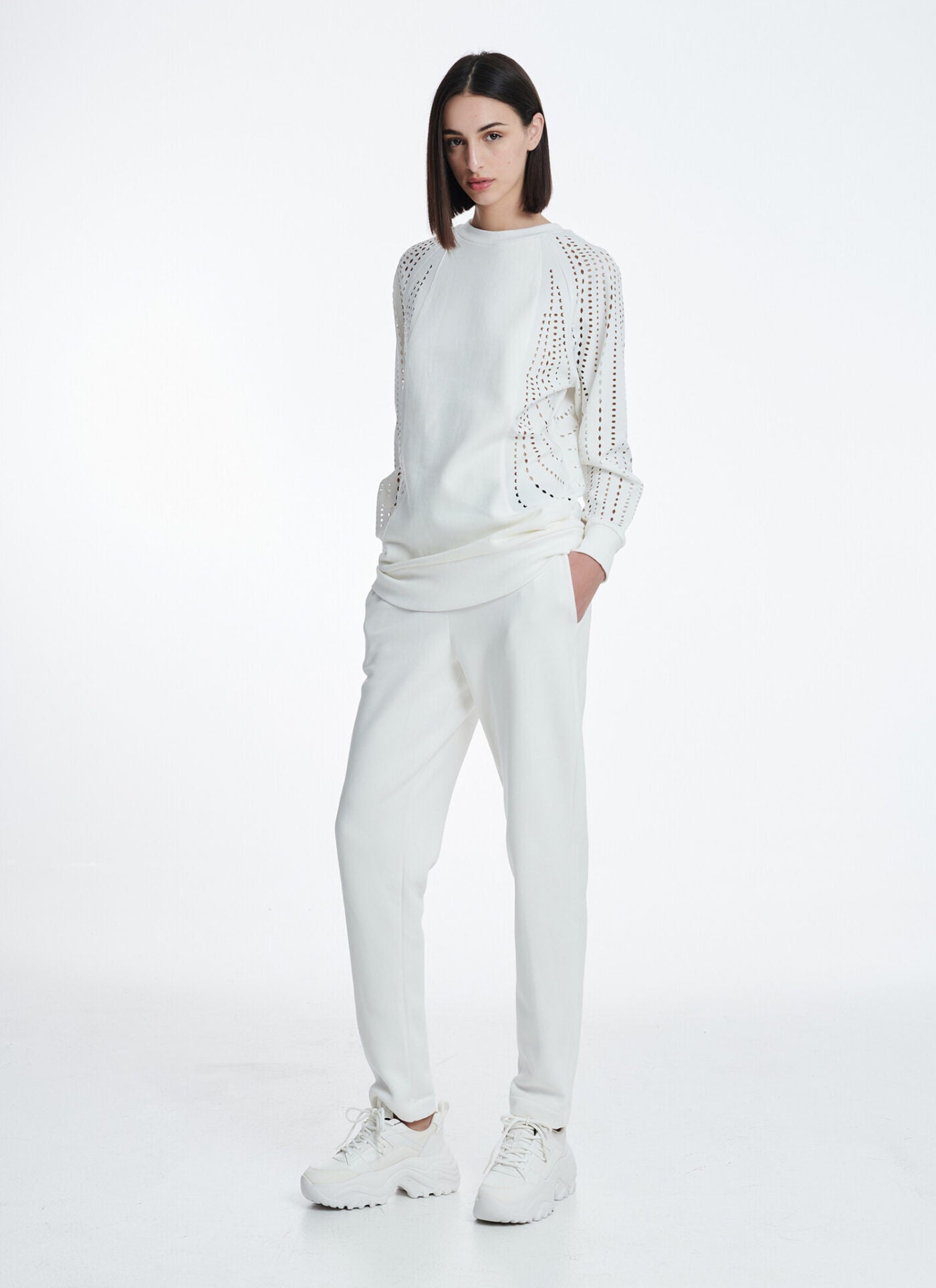 Cutcuutur BRONX WHITE SWEATSHIRT - Vesta Donna 