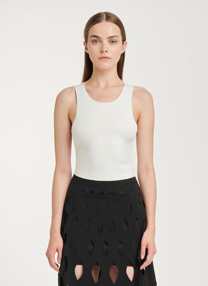 Cutcuutur CROPPED TANK TOP WHITE - Vesta Donna 