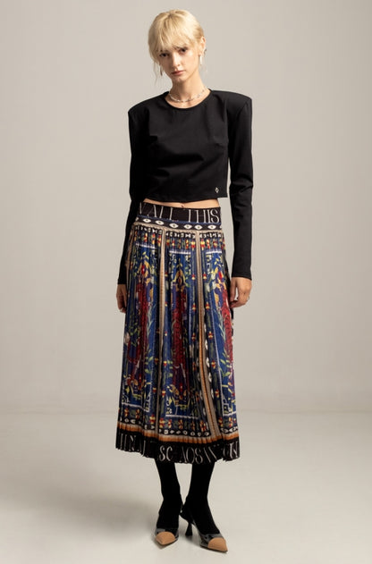 Peace & Chaos MURAL PLEATED SKIRT - Vesta Donna 