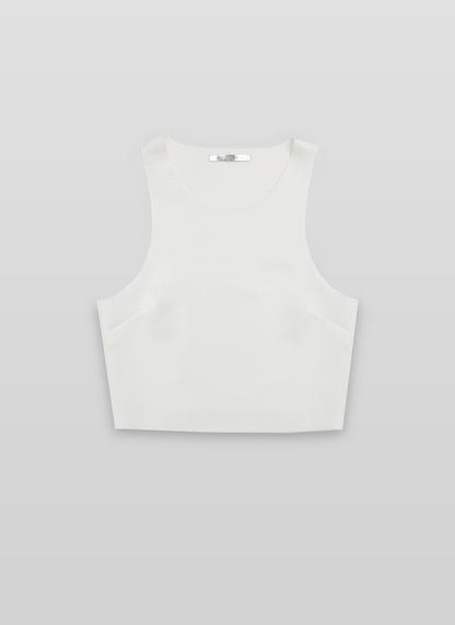 Cutcuutur CROPPED TANK TOP WHITE - Vesta Donna 